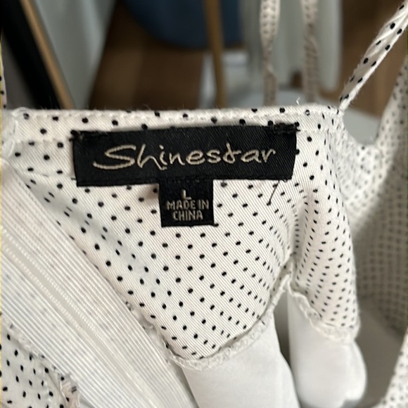 White & Black Polka dot Jumpsuit - Picture 5 of 5